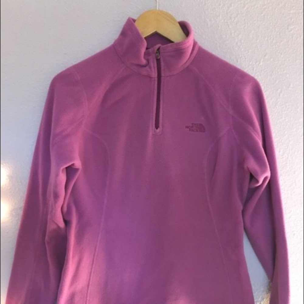 North face purple fleece jacket