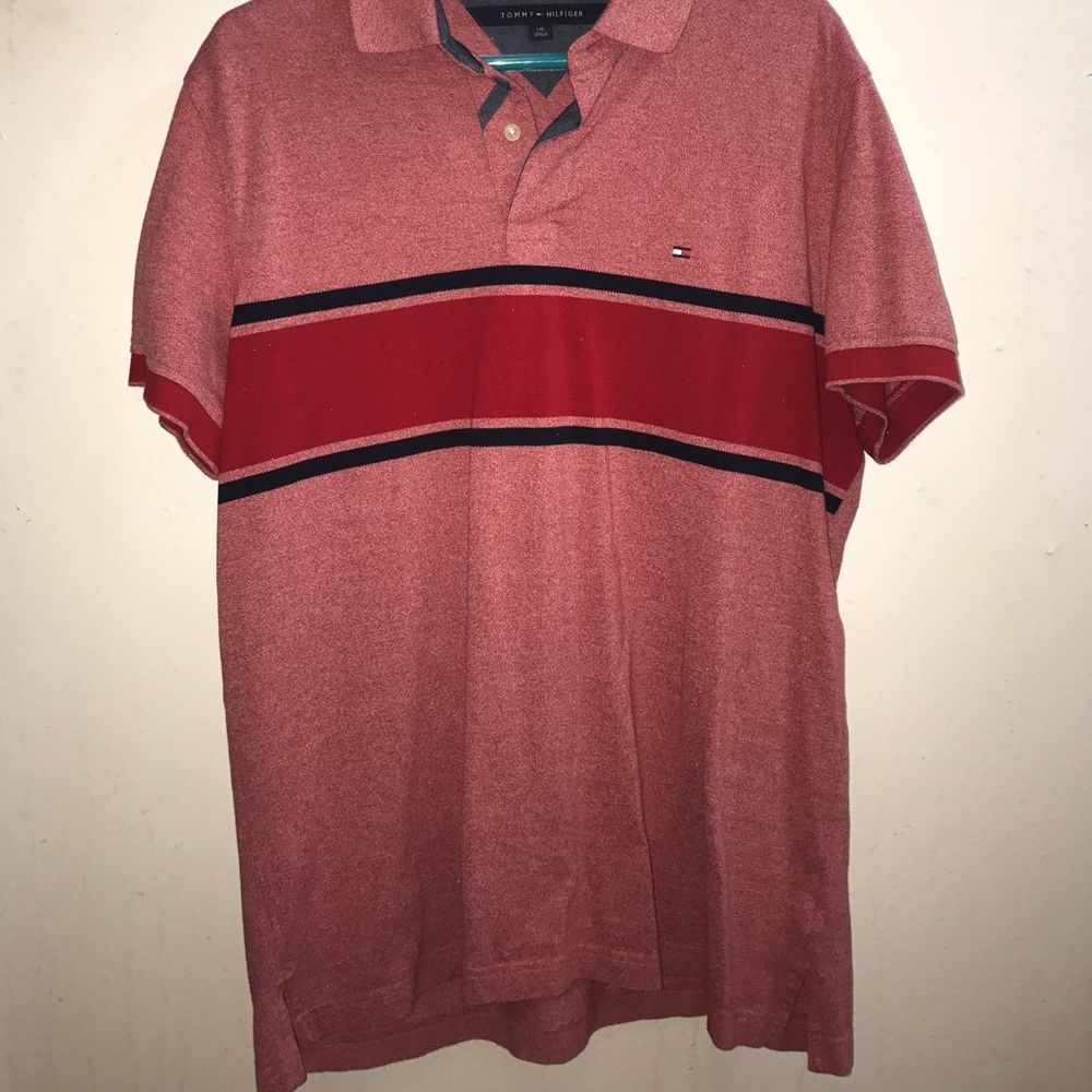 Tommy hilfuger shirt fits more as a M and L