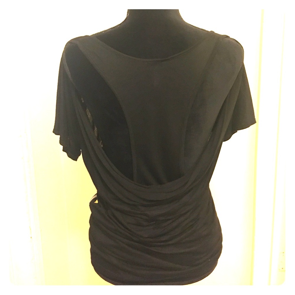 Black Shirt w/Built-In Racer Back - Picture 2 of 2