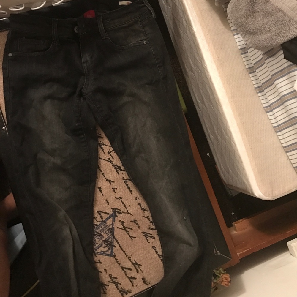 Black ripped jeans