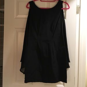 Little Black Dress with built in sheer cape