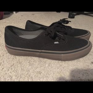 Vans black grey gum sole