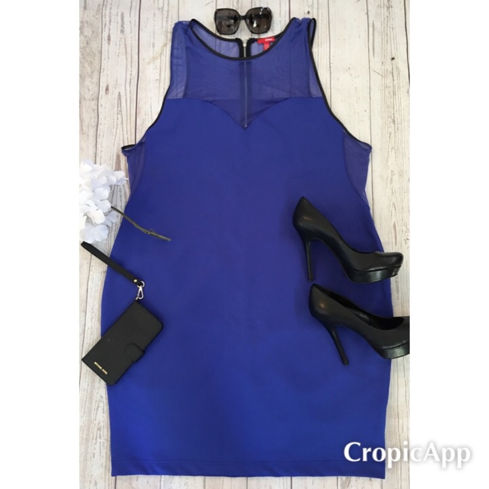 New Sexy woman's Bongo blue body con dress 3XL