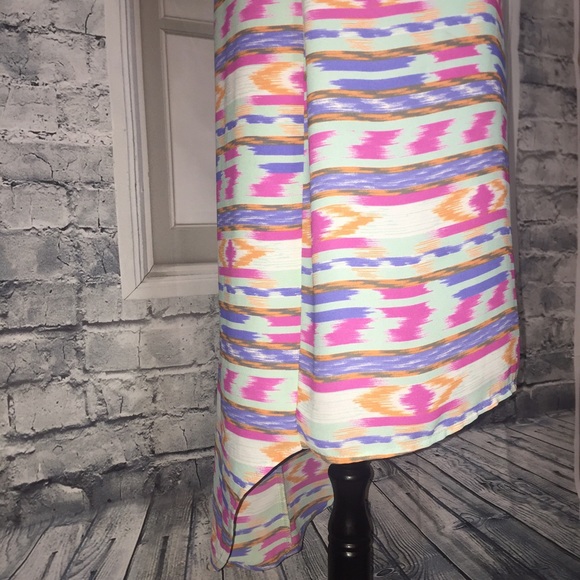 Lush Dress Small Hi Lo Multicolor Sleeveless - Picture 5 of 8