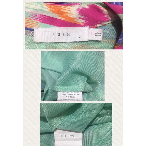 Lush Dress Small Hi Lo Multicolor Sleeveless - Picture 8 of 8