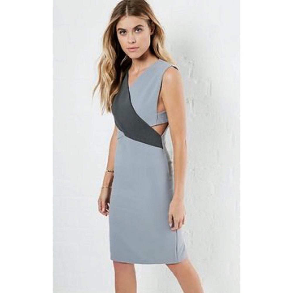 SIX CRISP DAYS Slvlss Cutout Fitted Dress / Gray