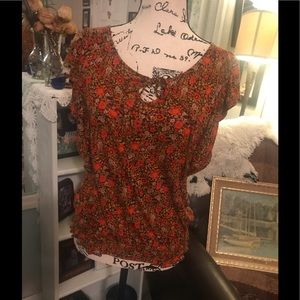 SALE Peasant Blouse w/ beautiful Colors