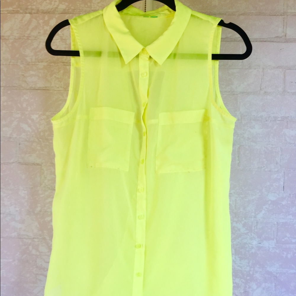 Nanette Lepore L'amour Sheer Button Down Blouse