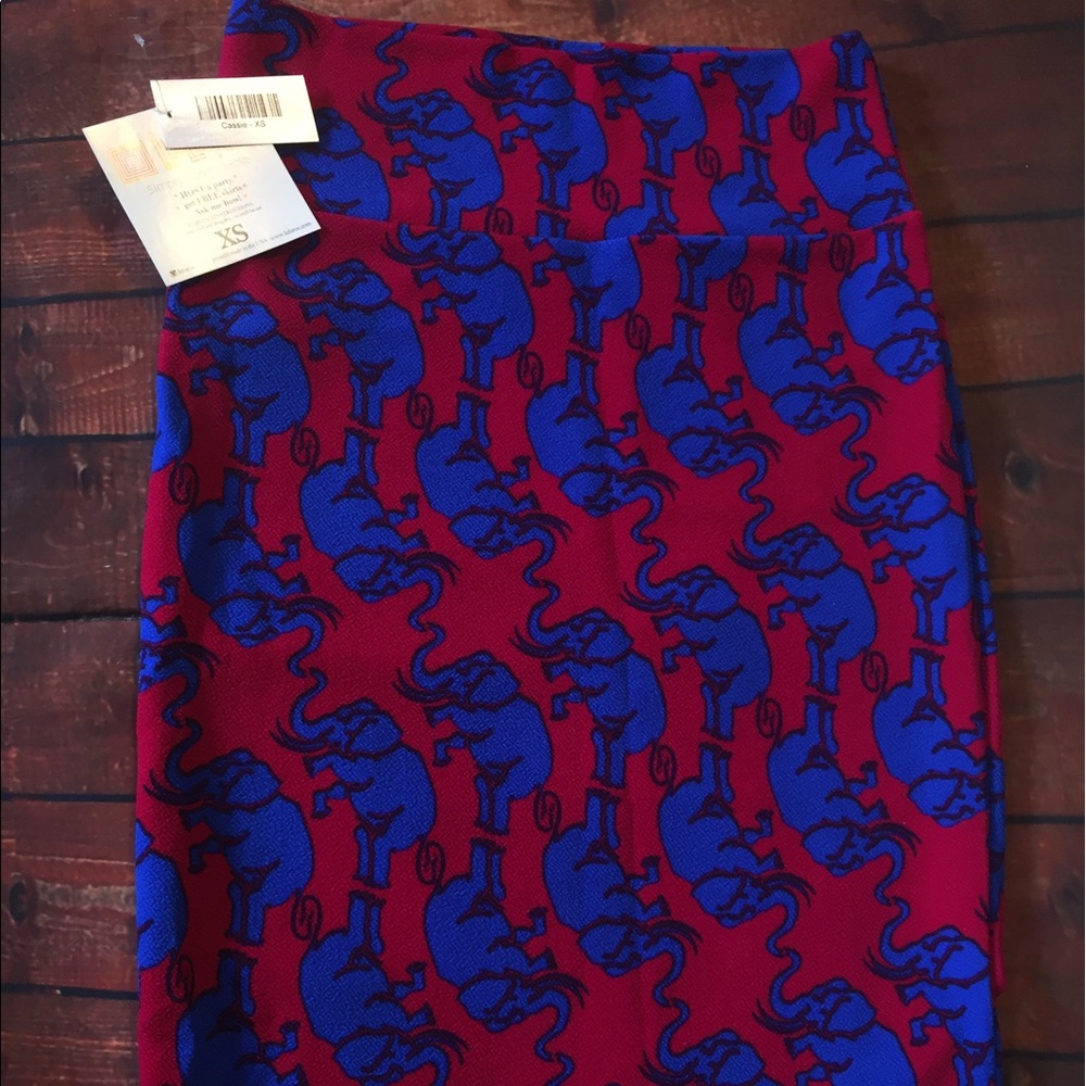 LuLaRoe Cassie Skirt - Elephants (XS & XL)