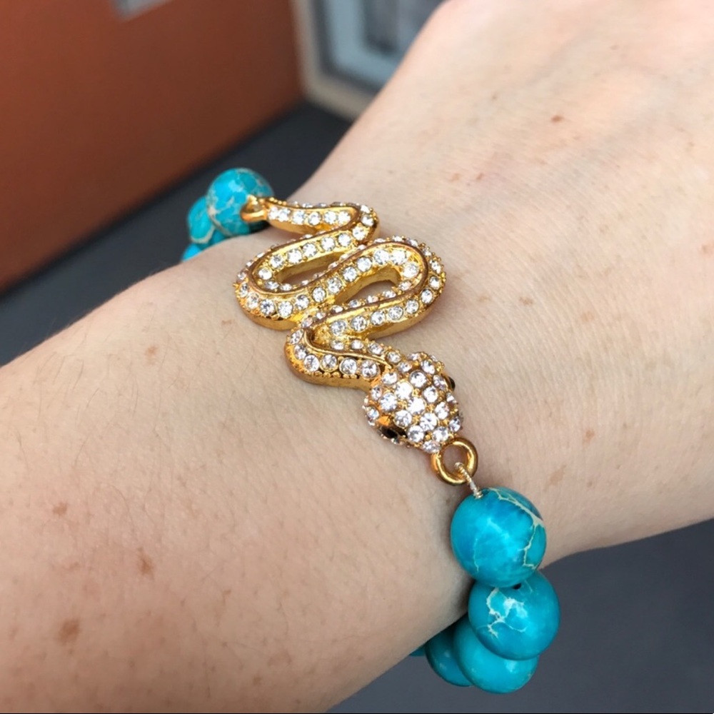 Snake turquoise stretch Bracelet