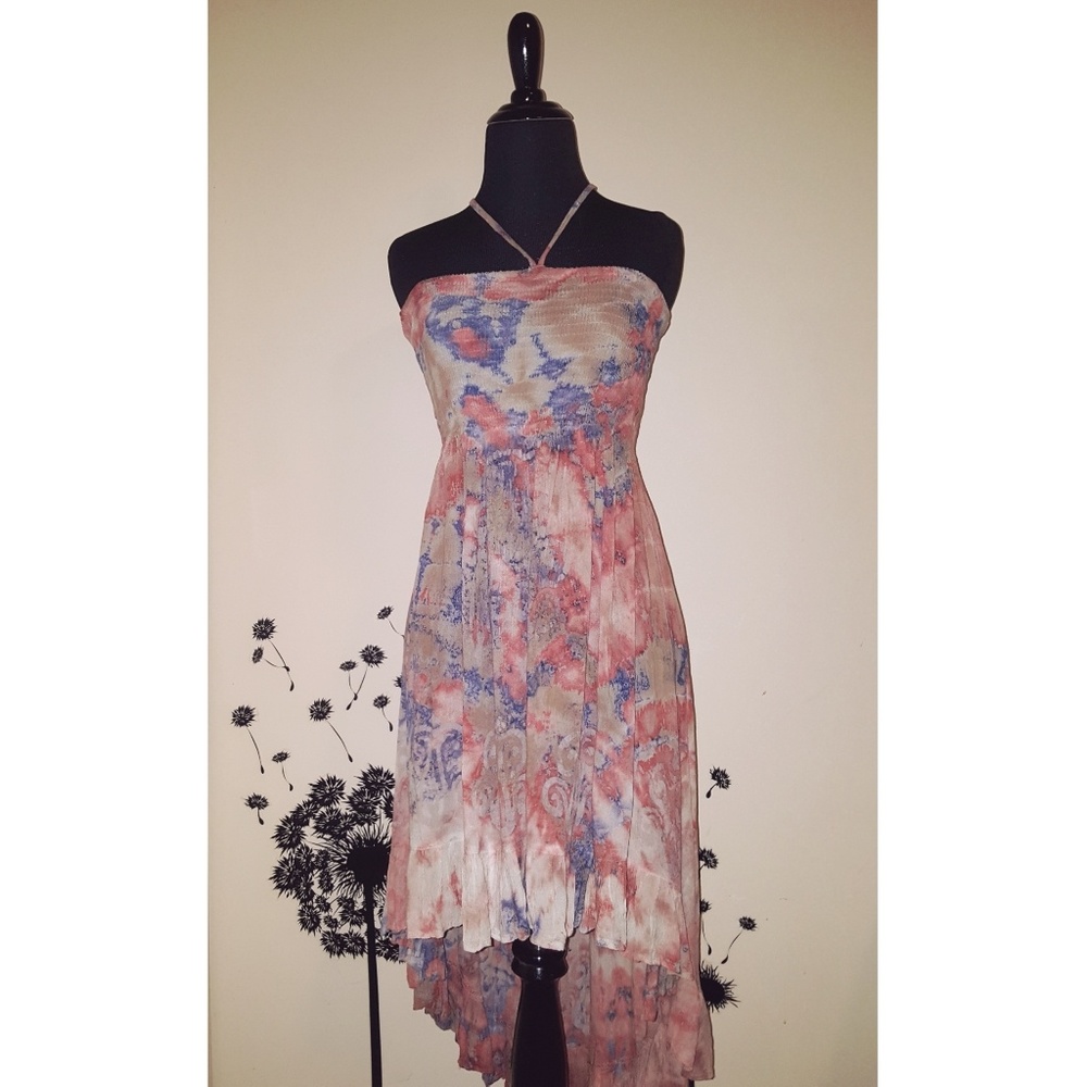 Tie-dye High-low dress