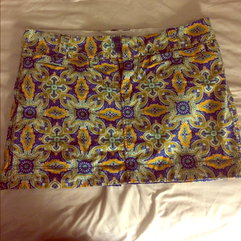 Old navy short skirt- blue, orange, green pattern