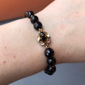 Black Agate Beaded Bracelet