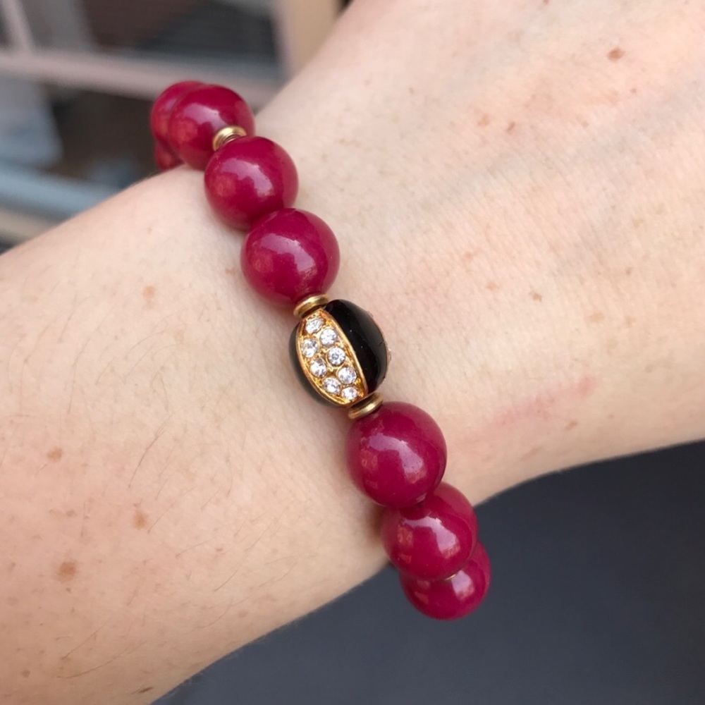 Agate Beaded Bracelet