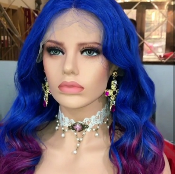 Blue Purple Brazlian Full Lace Wig 20-22 inches!!