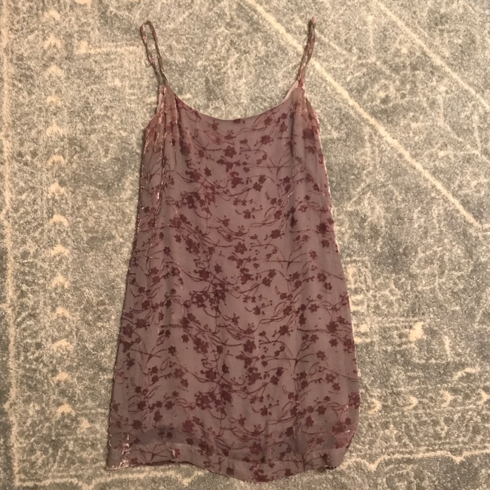 velvet silk French Connection lavender dress