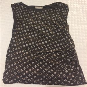Gray patterned dress by LOFT.