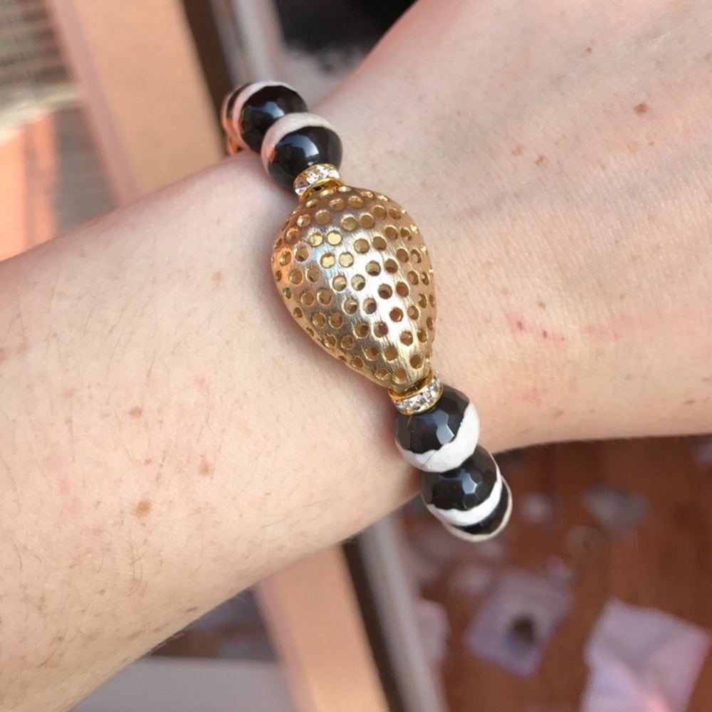 Agate Beaded Bracelet