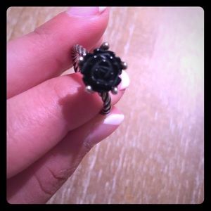 💍Pandora Black Rose Ring Size 7.5