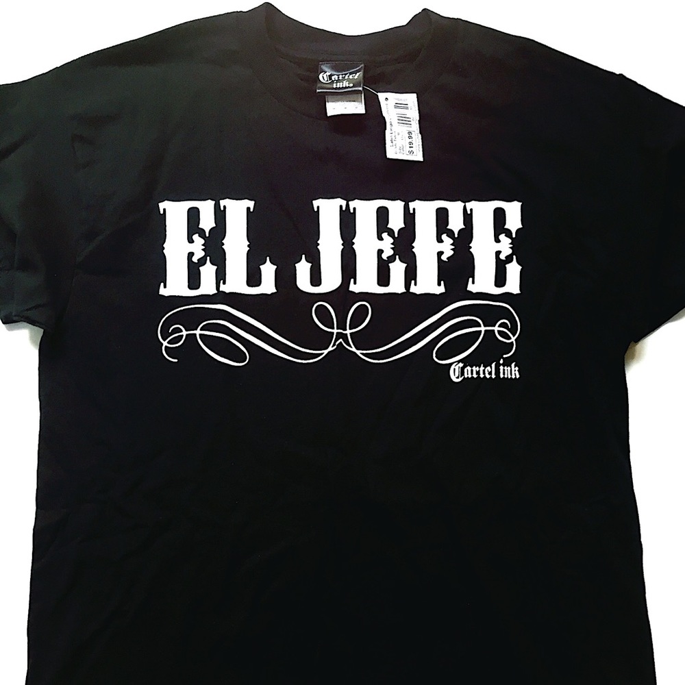 NWT Black El Jefe Tshirt by CARTEL INK
