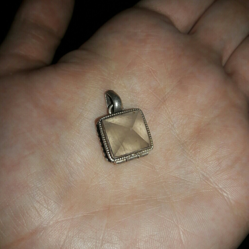 Vintage Rose quartz poison locket