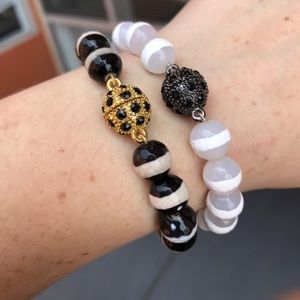 Agate Beaded Bracelet