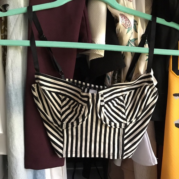 American Apparel Tops - DEADSTOCK AA Striped Bustier Top