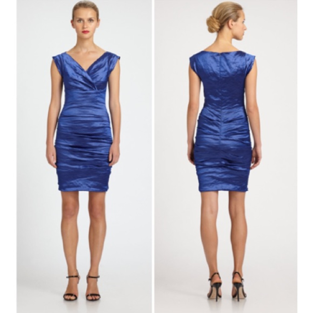 Ruched Dark Blue/Navy Nicole Miller Dress sz 10