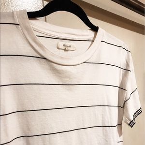 Madewell Striped Crop Top - T-shirt