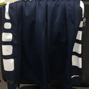 Boys navy Nike elite basketball shorts