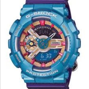 Casio G-Shock GMAS-110HC Analog Purple, Red, Blue