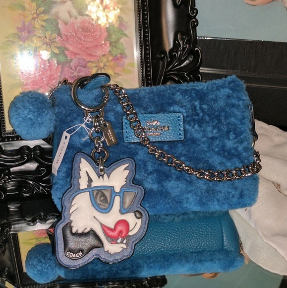 💕SOLD💕NWTCoach Wolf Bag Charm /Key Ring - Picture 5 of 5