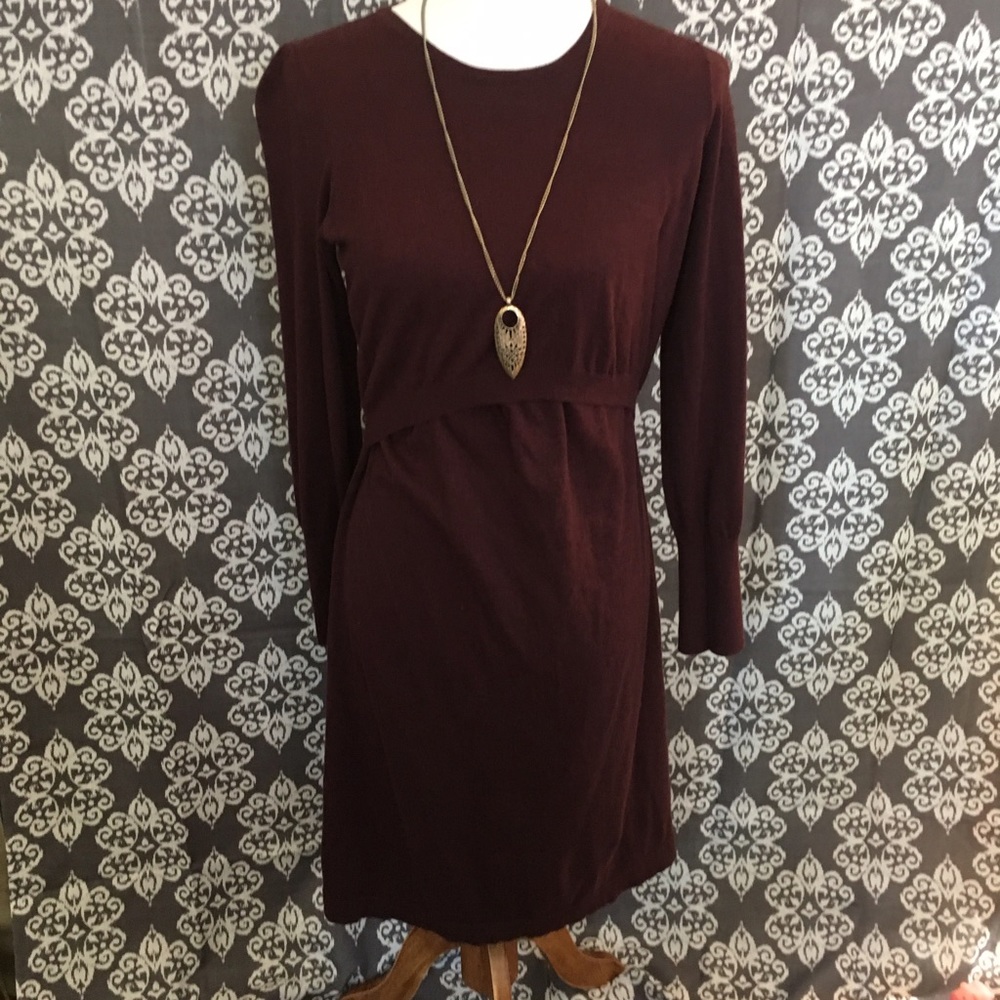 Boob maternity/nursing purple sweater dress