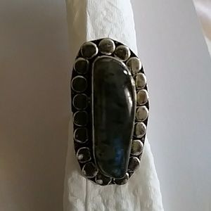 Beautiful sterling silver ring with Lamar stone.