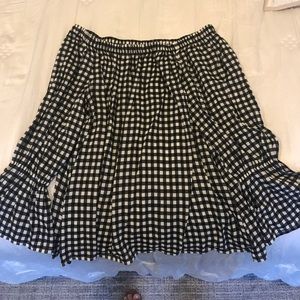 Sanctuary off shoulder gingham top