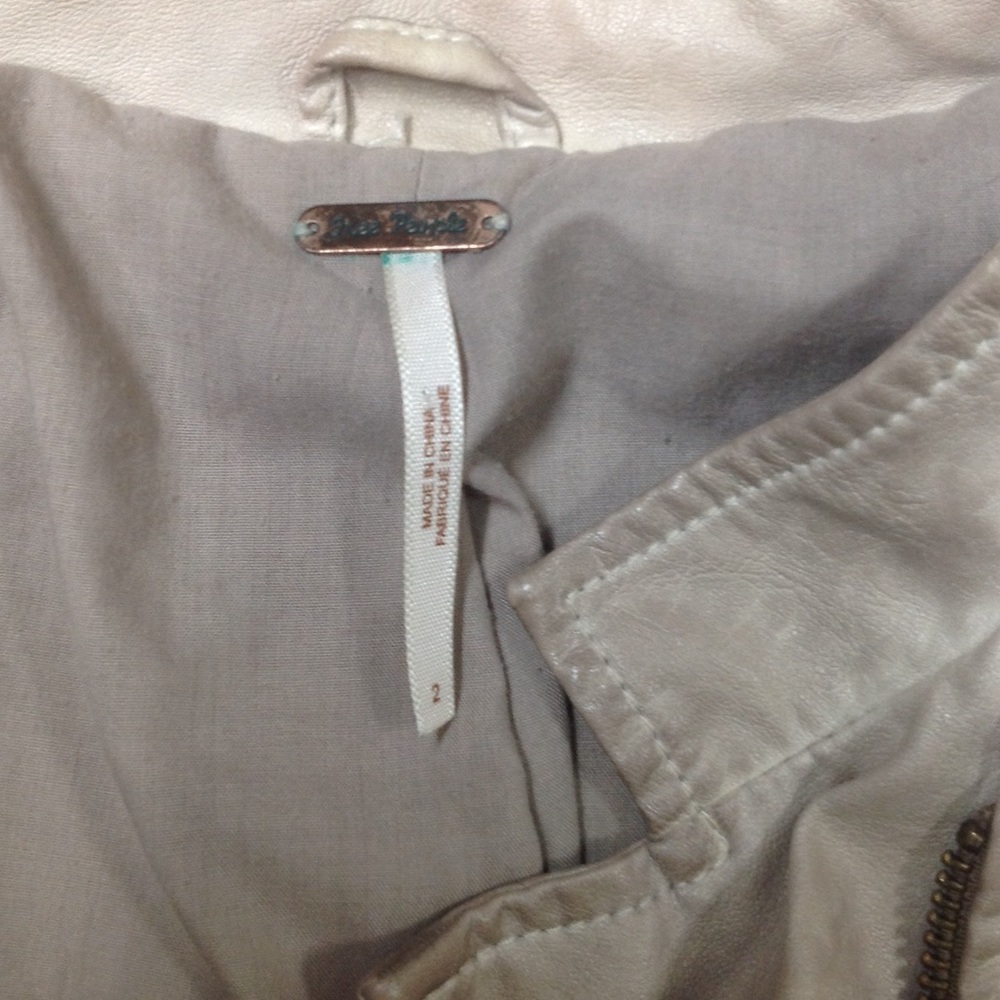 Free People Vegan Leather Jacket Sz 2 - Picture 3 of 8