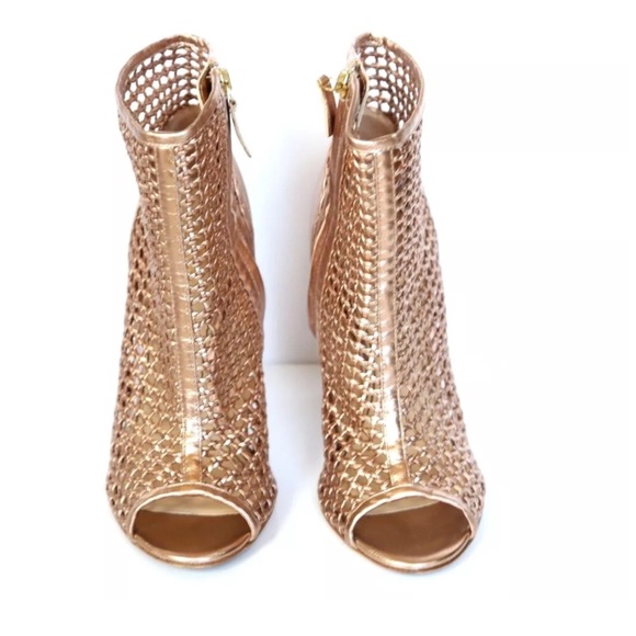 Jerome C. Rousseau Rose Gold Ankle Boots 38 - Picture 3 of 6