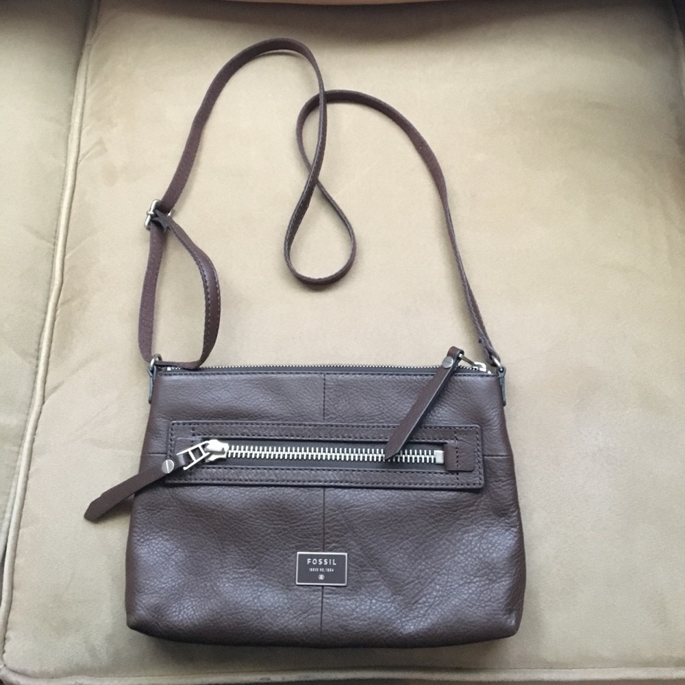 Espresso Brown Leather Fossil Crossbody