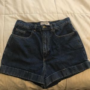 American Apparel High waisted denim shorts