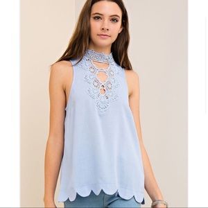 Merletto Blu Blouse