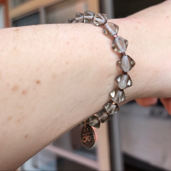 Om beaded stretch Bracelet - Picture 3 of 6