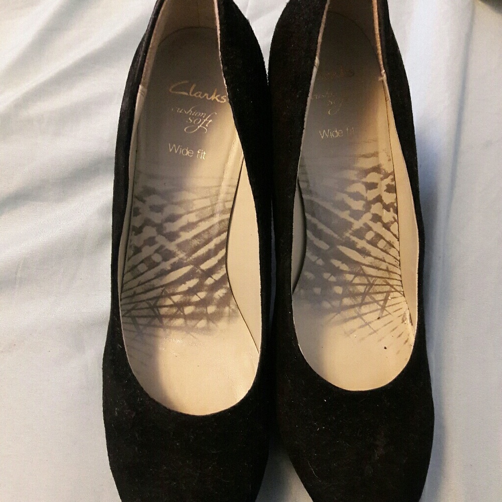 Clarks ladies shoes black