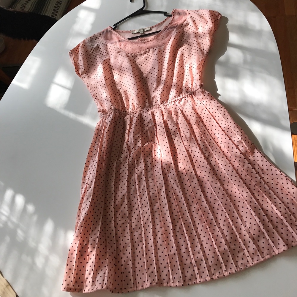 Bordeaux Los Angeles polka dot dress size small