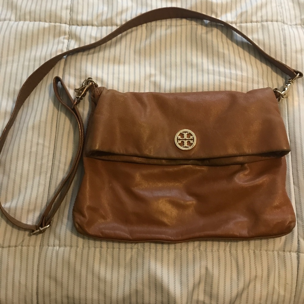 Tory burch cognac crossbody bag