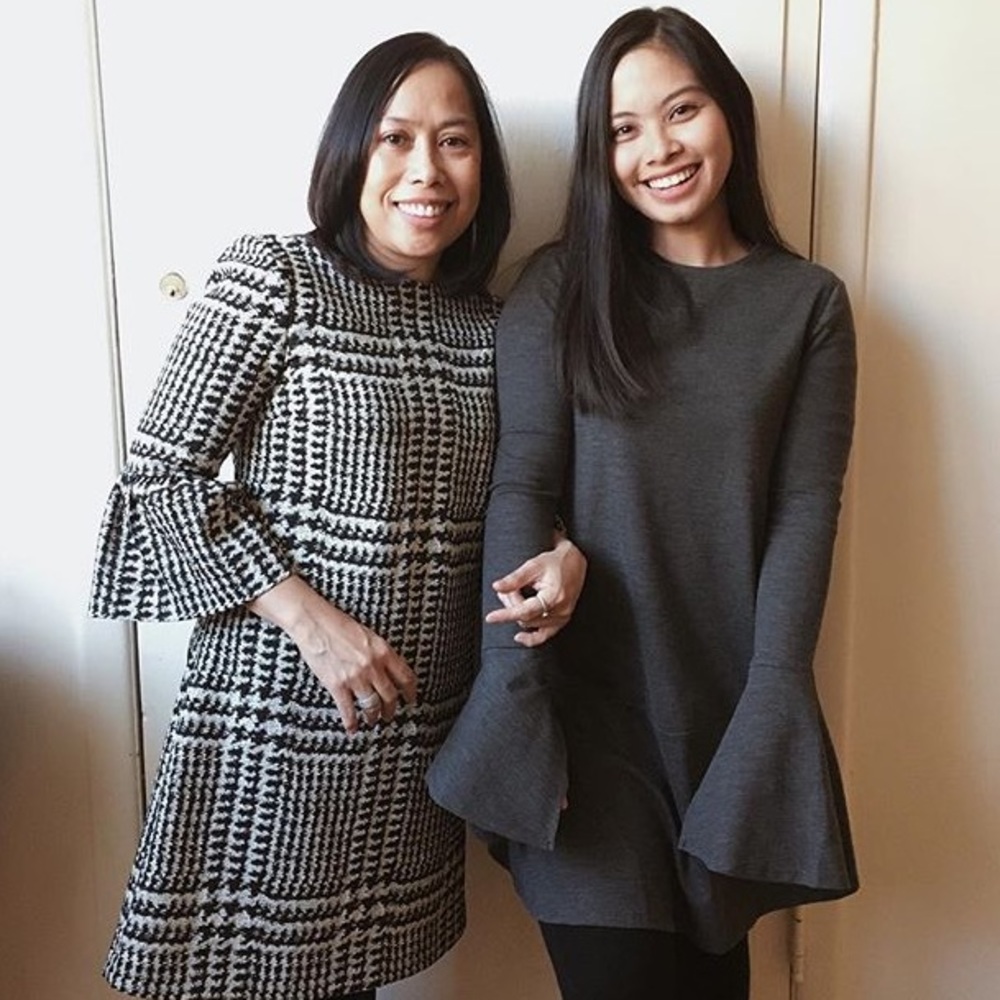 Zara Grey With frills dress (right)