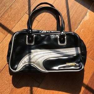 Puma silver and black shoulder bag