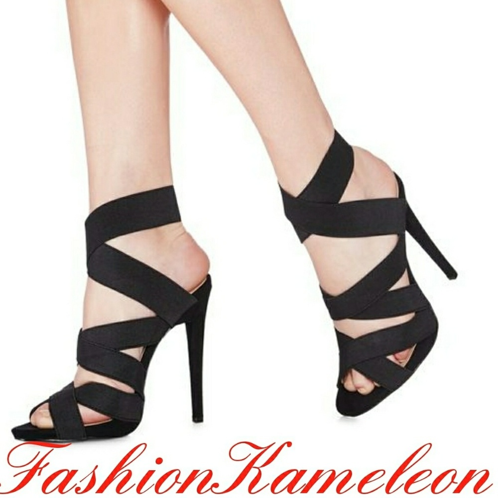 Black Strappy Heels