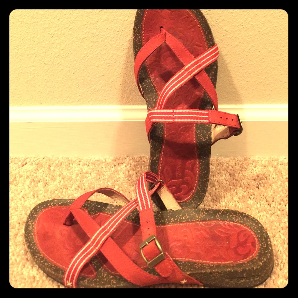 Red Teva Sandals