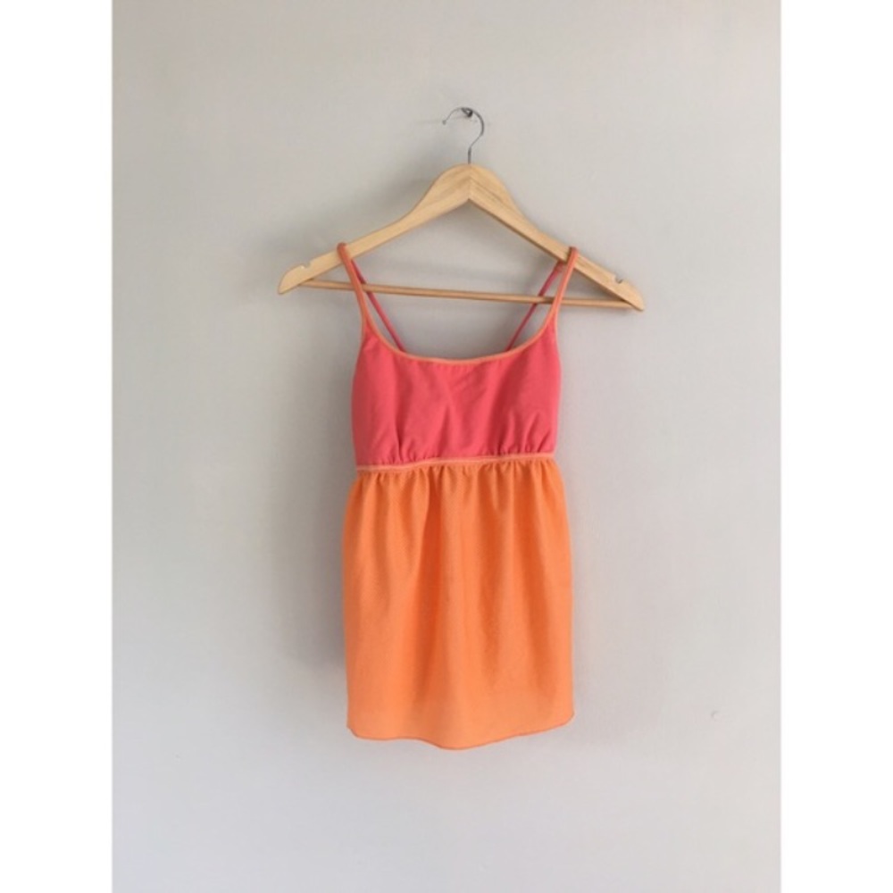 PrAna Orange Pink Yoga Crisscross top Small