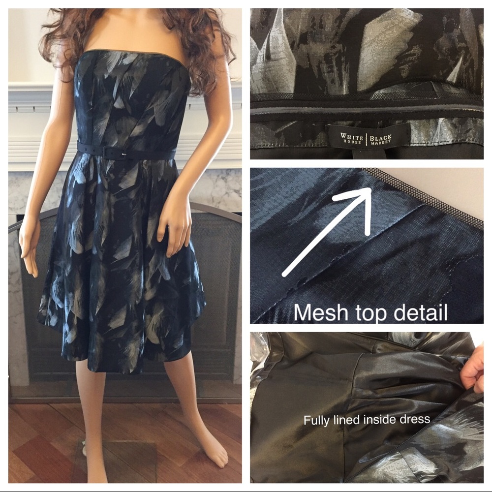 Black House White Market Feather Print Dress